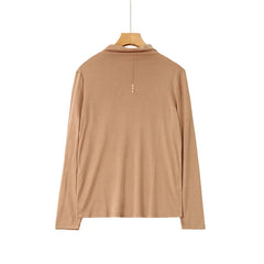 100% Silk Mock-Neck Top