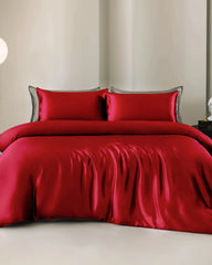 19 Momme 4PCS Silk Duvet Cover and Flat Sheet Set
