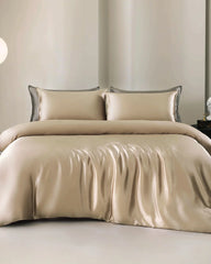 19 Momme 4PCS Silk Duvet Cover and Flat Sheet Set