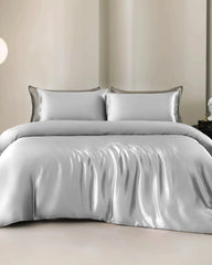 19 Momme 4PCS Silk Duvet Cover and Flat Sheet Set