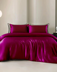 19 Momme 4PCS Silk Duvet Cover and Flat Sheet Set