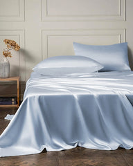 19 Momme 4PCS Silk Flat Sheet and Fitted Sheet Set