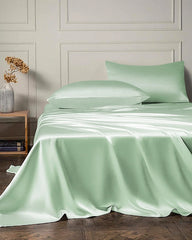 19 Momme 4PCS Silk Flat Sheet and Fitted Sheet Set