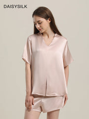 Classic Silk Short-Sleeve Shorts Pajama Set
