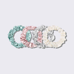 22 Momme 2.5 CM Silk Hair Loop Scrunchy 4PCS Set