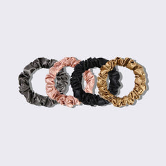 22 Momme 2.5 CM Silk Hair Loop Scrunchy 4PCS Set