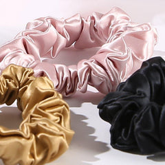 22 Momme 2.5 CM Silk Hair Loop Scrunchy 4PCS Set