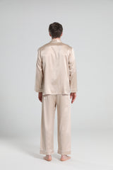 22 Momme Piping Silk Pajamas Set For Men
