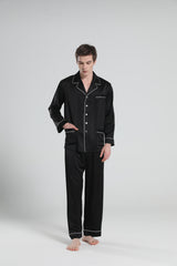 22 Momme Piping Silk Pajamas Set For Men