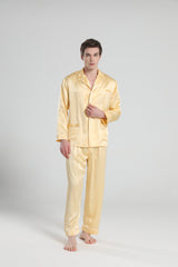 22 Momme Piping Silk Pajamas Set For Men