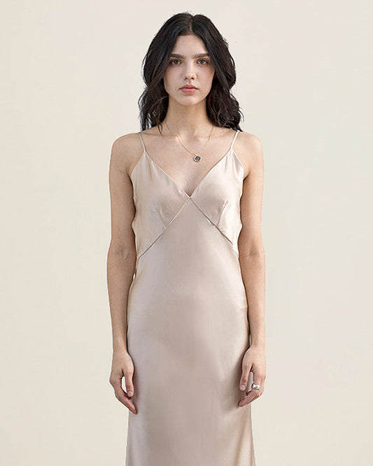 22 Momme Silk Nightgown Long Slip Dress