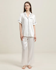 22 Momme Short-Sleeve Silk Pajamas Set