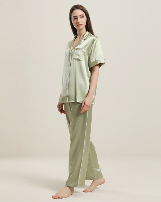 22 Momme Short-Sleeve Silk Pajamas Set