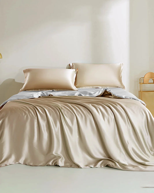 22 Momme Double Color Silk Bed Set 4PCS