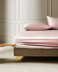 22 Momme 3PCS Silk Fitted Sheet Set, Pink