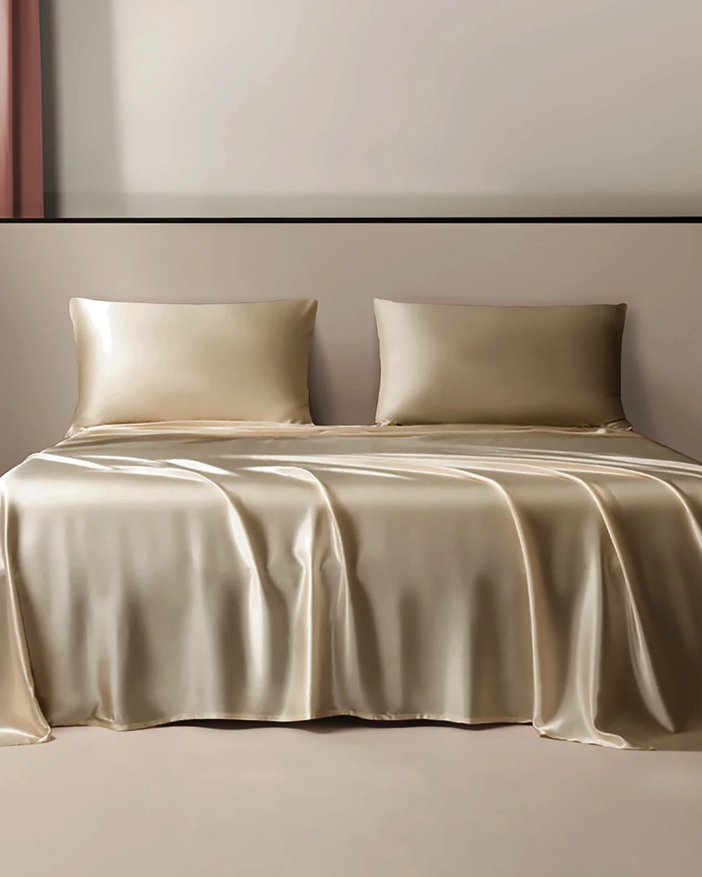22 Momme 3PCS Silk Flat Sheet Set, Champagne