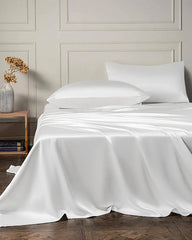 22 Momme 4PCS Silk Flat Sheet and Fitted Sheet Set