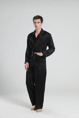 22 Momme Silk Pajamas for Men, Black