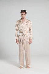 22 Momme Silk Pajamas for Men, Champagne