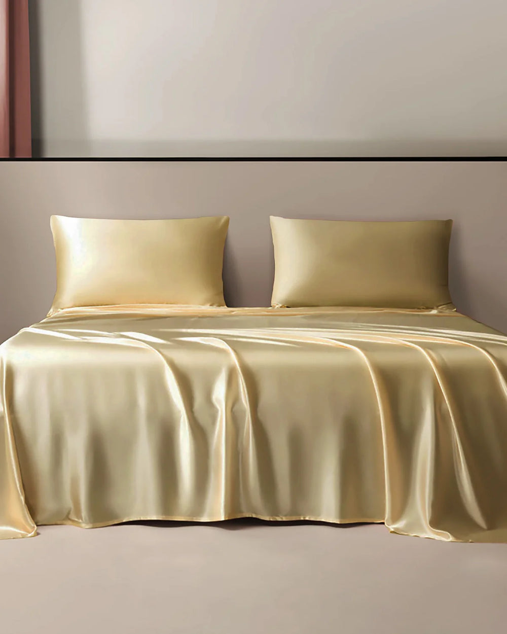 25 Momme 3PCS Silk Flat Sheet Set, Gold