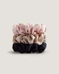 22 Momme 3.5 CM Midi Silk Hair Loop Scrunchy 3PCS Set