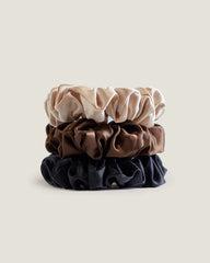 22 Momme 3.5 CM Midi Silk Hair Loop Scrunchy 3PCS Set