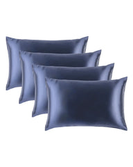 4PCS 19 Momme Silk Pillowcase with Hidden Zipper, Dusty Blue