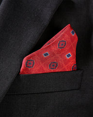 Silk Burgundy Paisley Pocket Square