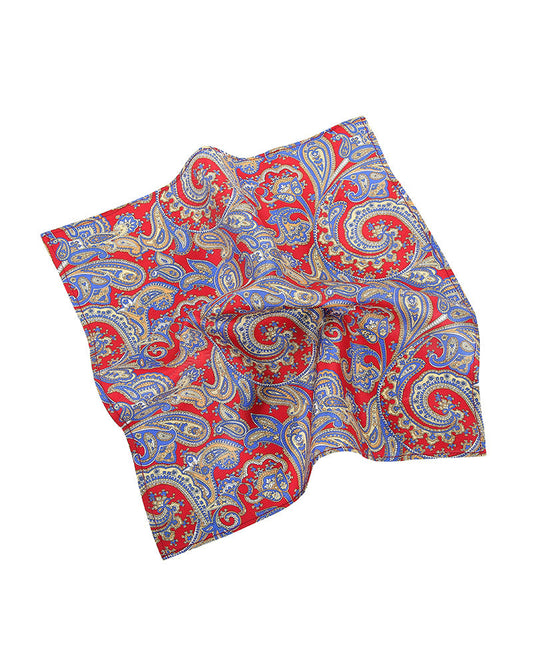 Silk Burgundy Paisley Pocket Square