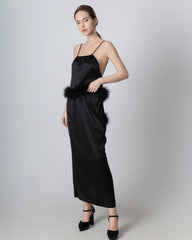 Backless Silk Camisole and Silk Maxi Skirt Set