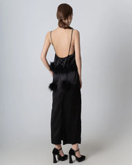 Backless Silk Camisole and Silk Maxi Skirt Set