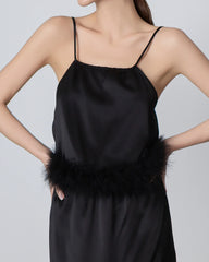 Backless Silk Camisole and Silk Maxi Skirt Set