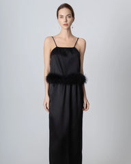 Backless Silk Camisole and Silk Maxi Skirt Set