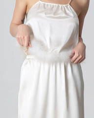 Backless Silk Camisole and Silk Maxi Skirt Set