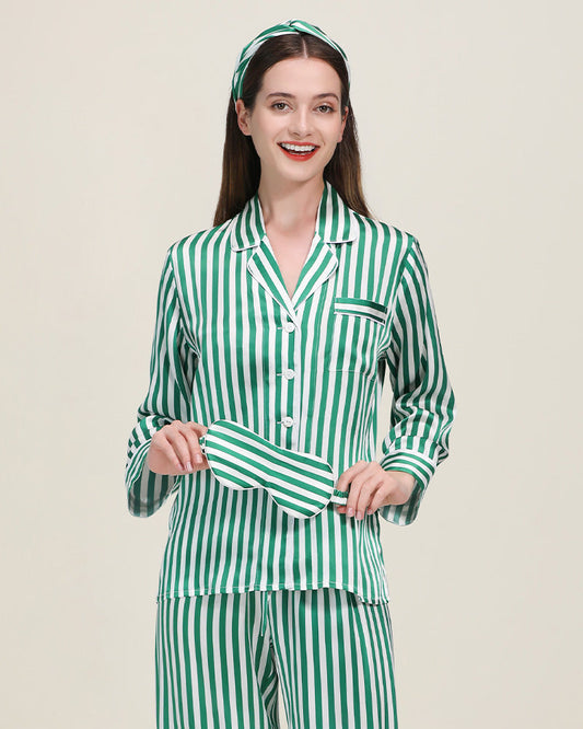 Classic Striped Silk Pajamas