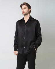 Classic Long Sleeve Silk Men's Shirt