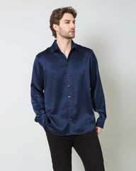 Classic Long Sleeve Silk Men's Shirt