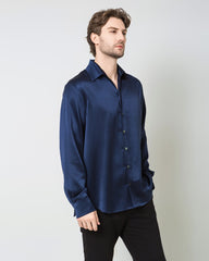 Classic Long Sleeve Silk Men's Shirt