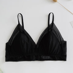 Concise Lace Comfy Silk Bralette Bra