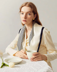 Classic Silk Striped Scarf