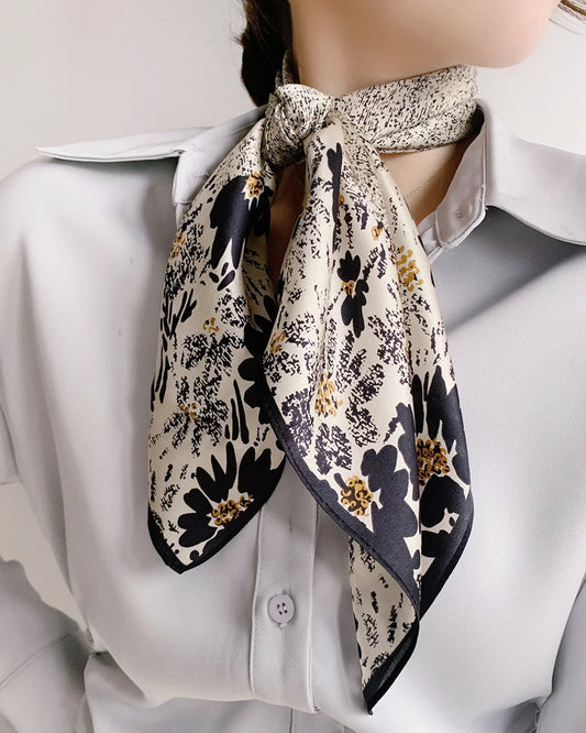 Floral Vintage Silk Scarf