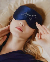 Zodiac Embroidered Silk Eye Mask