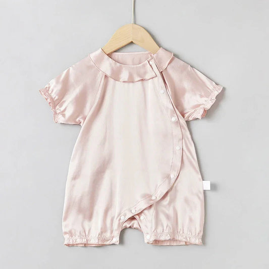 Doll Collar Baby Silk Onesies