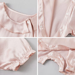 Doll Collar Baby Silk Onesies