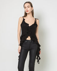 French-Style Irregular Slim-Fit Camisole