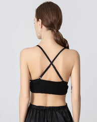 French Triangle Cup Camisole Silk Bra