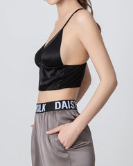 French Triangle Cup Camisole Silk Bra