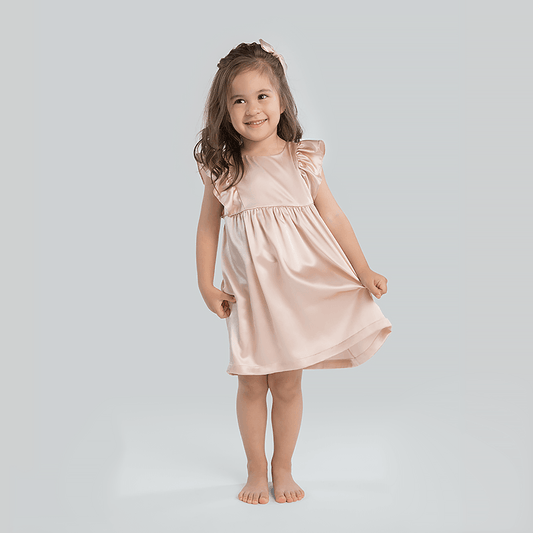Girls Cute Silk Dress