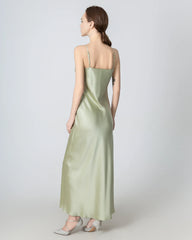Halter Neck Maxi Silk Dress