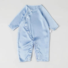 Long Sleeve Button Down Baby Silk Onesies